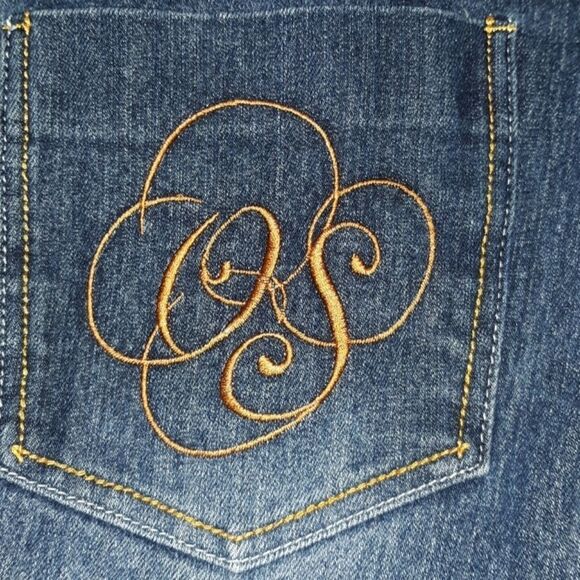 Old Skool Bling Fleur de Lis Design Jeans 16 - Picture 6 of 8